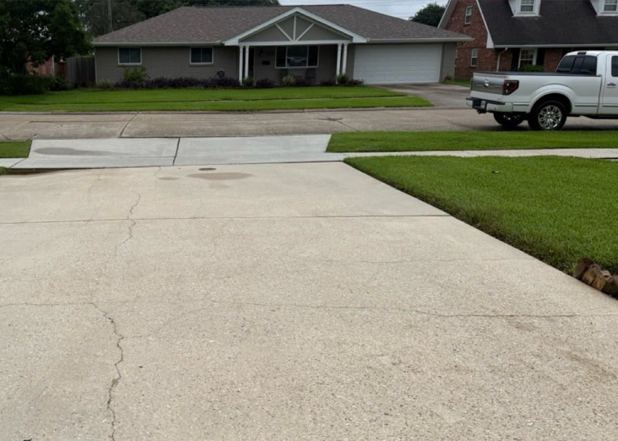 Concrete cleaned back to an even finish